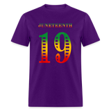 Juneteenth 19 shirt Tribute Graphic Tee Shirt Black History T-Shirt Size S-6XL - purple