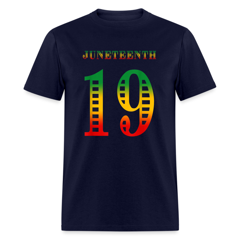 Juneteenth 19 shirt Tribute Graphic Tee Shirt Black History T-Shirt Size S-6XL - navy
