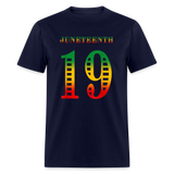 Juneteenth 19 shirt Tribute Graphic Tee Shirt Black History T-Shirt Size S-6XL - navy