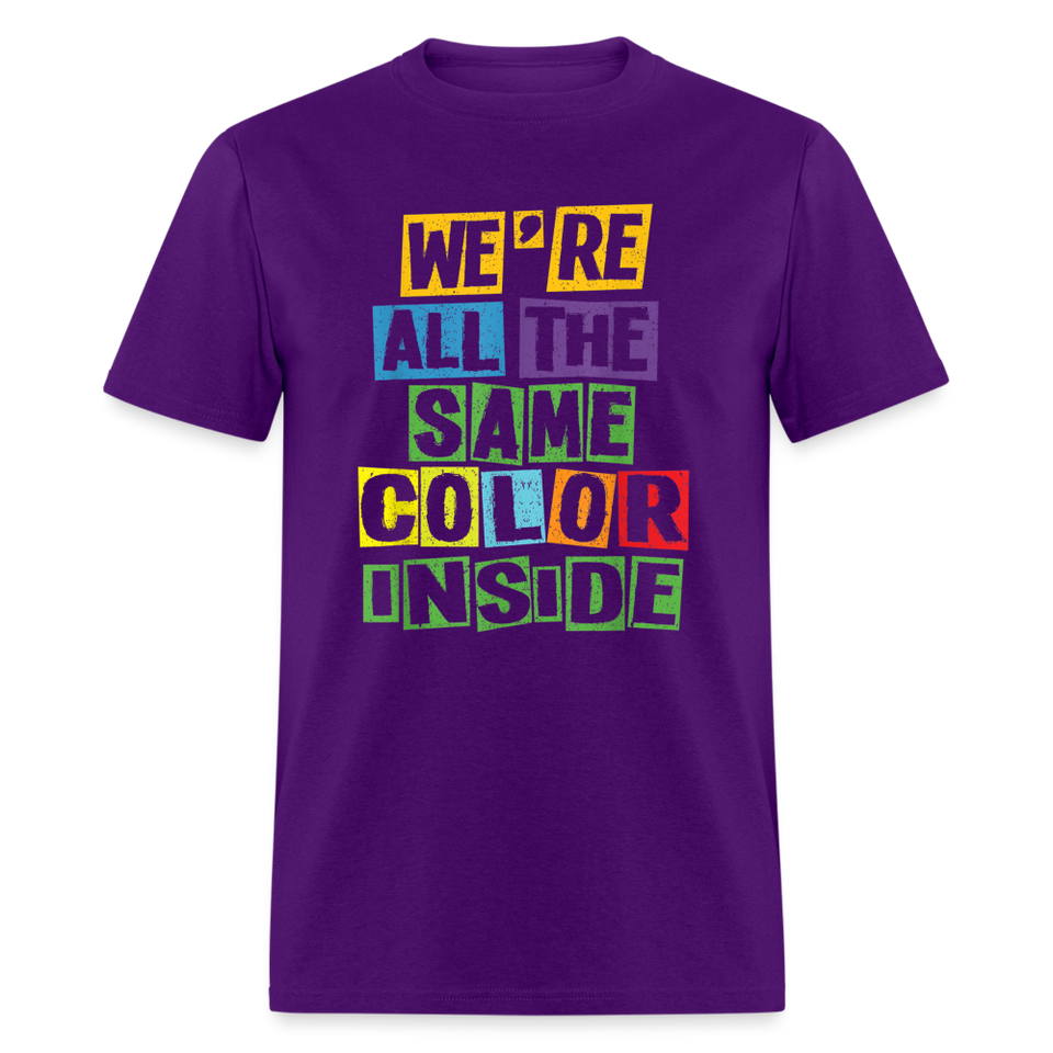 Juneteenth We're all the same color inside shirt Black Lives Matter TShirt S-6XL - purple