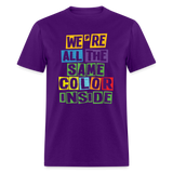 Juneteenth We're all the same color inside shirt Black Lives Matter TShirt S-6XL - purple