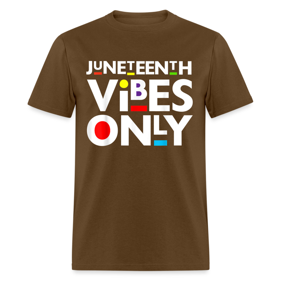 Juneteenth shirt Juneteenth Vibes Only Black History T-Shirt size S-6XL - brown