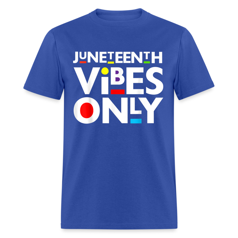Juneteenth shirt Juneteenth Vibes Only Black History T-Shirt size S-6XL - royal blue
