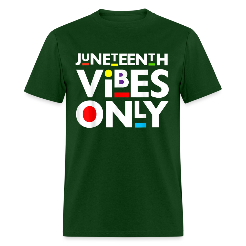 Juneteenth shirt Juneteenth Vibes Only Black History T-Shirt size S-6XL - forest green