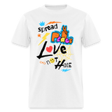 Spread Love Peace Not Hate Shirt Support Peace & Solidarity T-shirt Size S-6XL - white