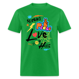 Spread Love Peace Not Hate Shirt Support Peace & Solidarity T-shirt Size S-6XL - bright green