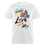 Spread Love Peace Not Hate Shirt Support Peace & Solidarity T-shirt Size S-6XL - light heather gray