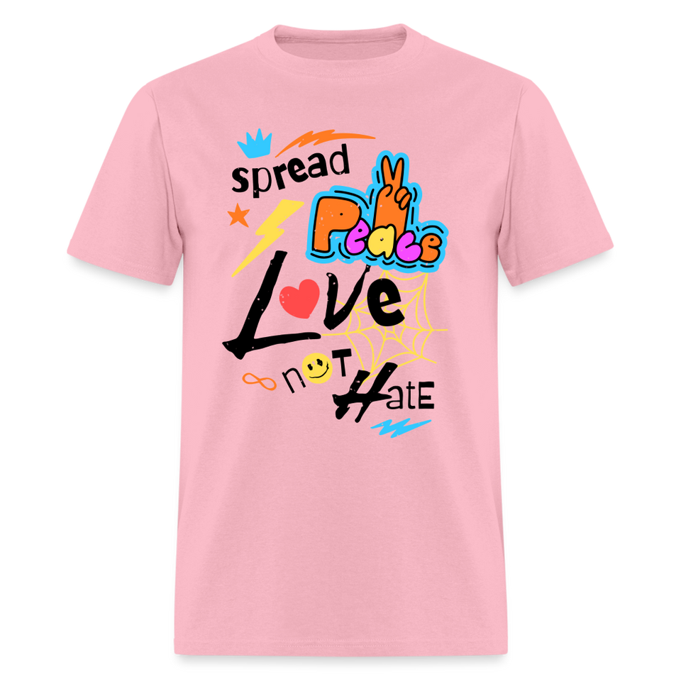 Spread Love Peace Not Hate Shirt Support Peace & Solidarity T-shirt Size S-6XL - pink