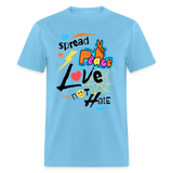 Spread Love Peace Not Hate Shirt Support Peace & Solidarity T-shirt Size S-6XL - aquatic blue