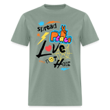 Spread Love Peace Not Hate Shirt Support Peace & Solidarity T-shirt Size S-6XL - sage