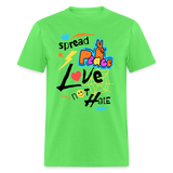 Spread Love Peace Not Hate Shirt Support Peace & Solidarity T-shirt Size S-6XL - kiwi