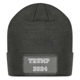 Trump 2024 MAGA Beanie Save America Again Patch Beanie - charcoal grey