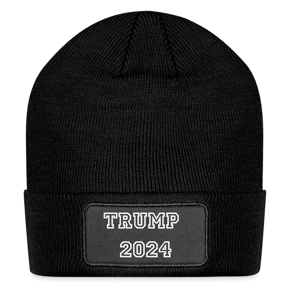 Trump 2024 MAGA Beanie Save America Again Patch Beanie - black