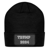 Trump 2024 MAGA Beanie Save America Again Patch Beanie - black