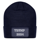 Trump 2024 MAGA Beanie Save America Again Patch Beanie - navy