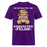 Im Voting for the Convicted Felon shirt Trump MAGA Trump 2024 T-Shirt size S-6XL - purple