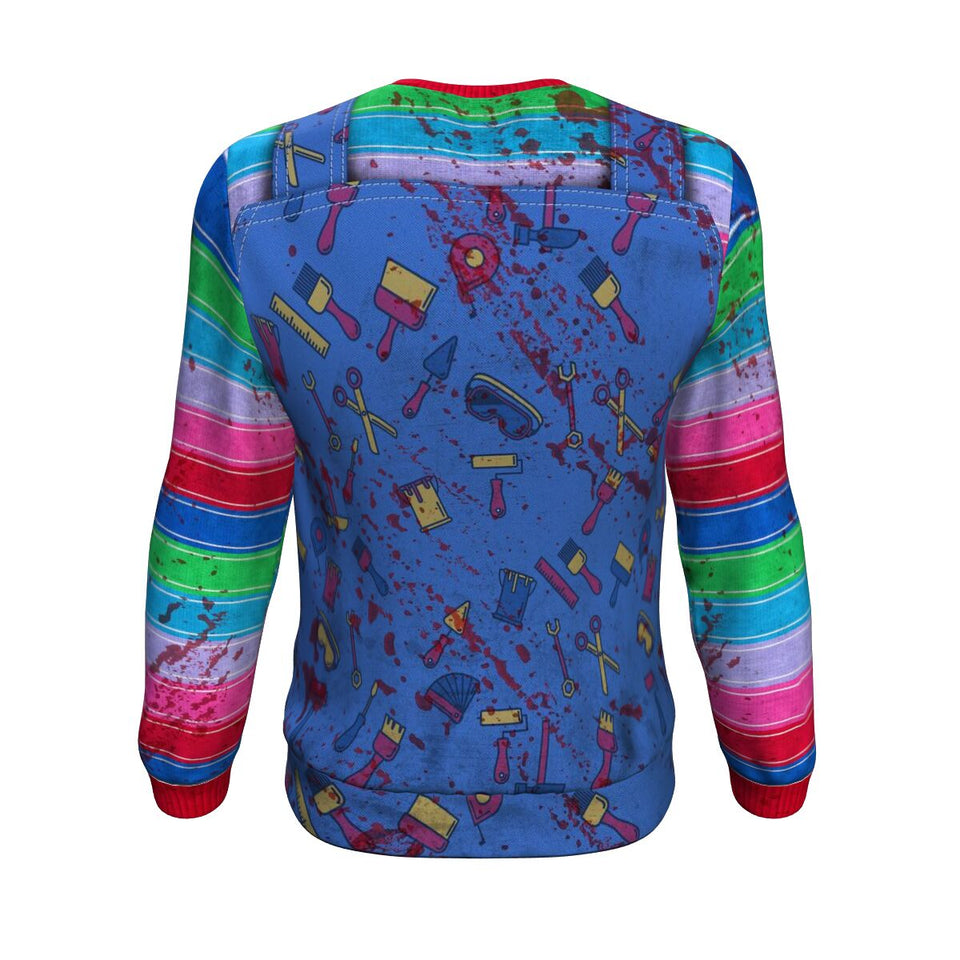 Chucky Inspired Halloween Costume Sweatshirt Horror Sweatshirt Size XS-3XL