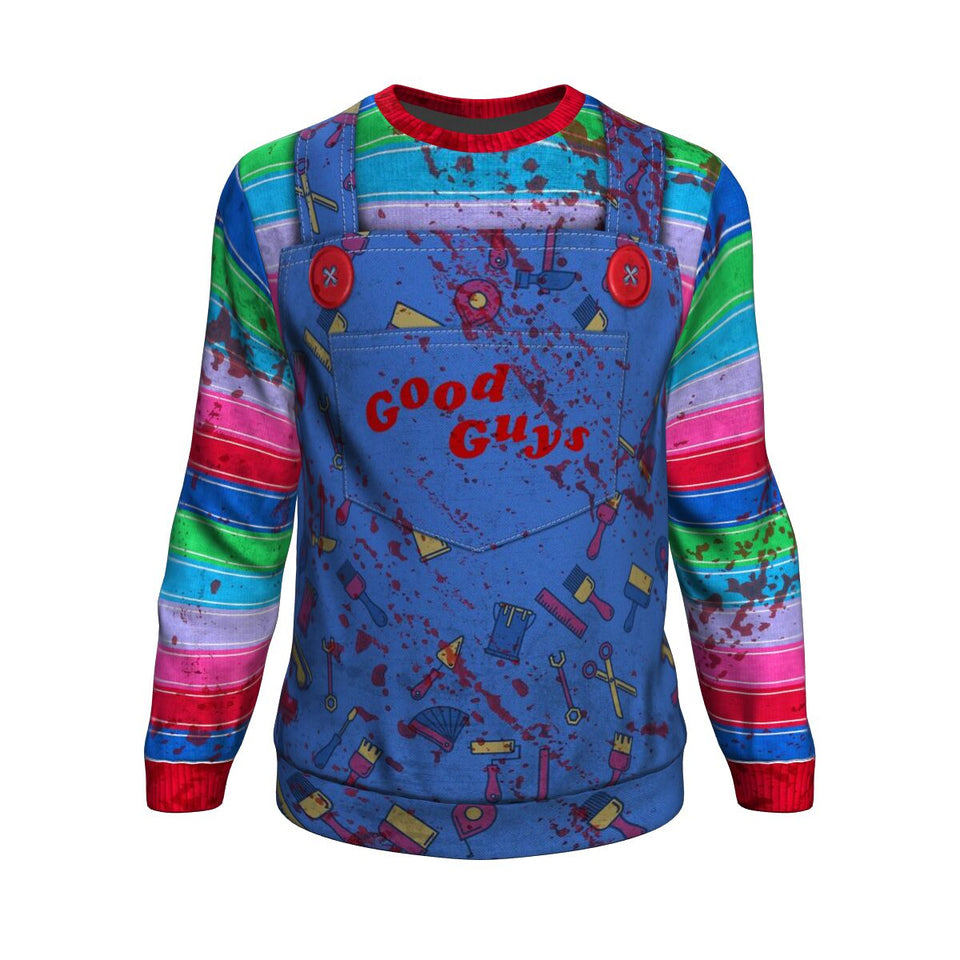 Chucky Inspired Halloween Costume Sweatshirt Horror Sweatshirt Size XS-3XL