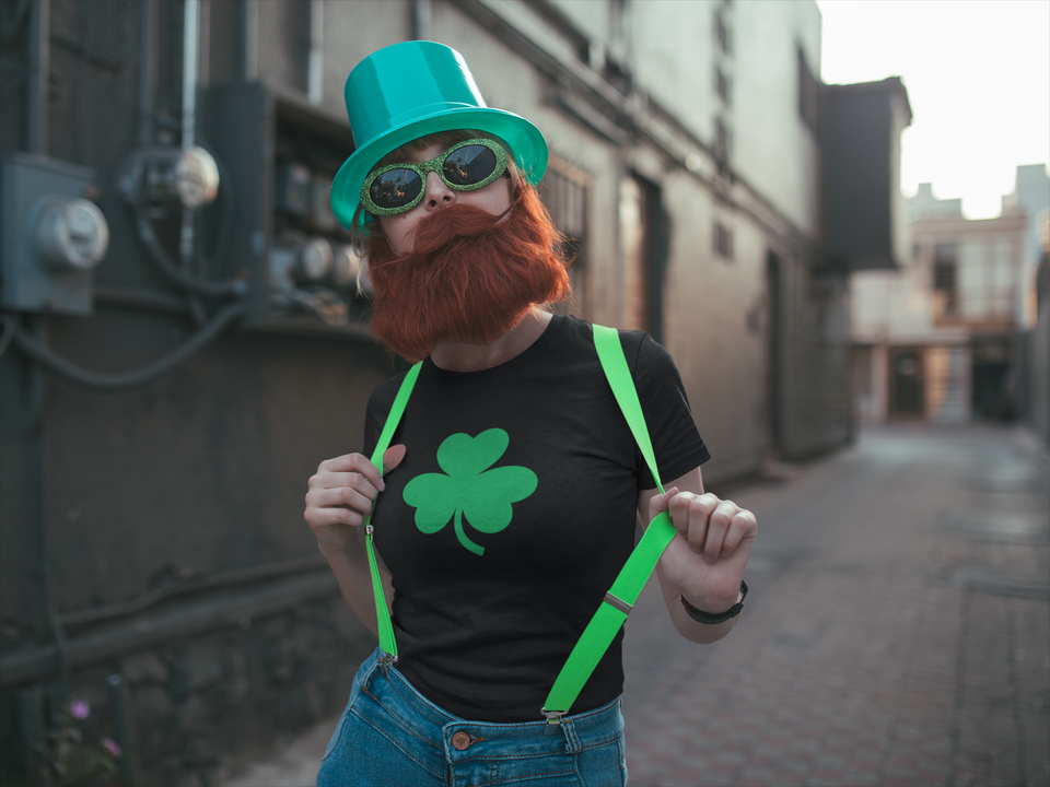 St Patricks Day T-shirt Irish Shamrock Lucky Women's Drinking Drunk Tee