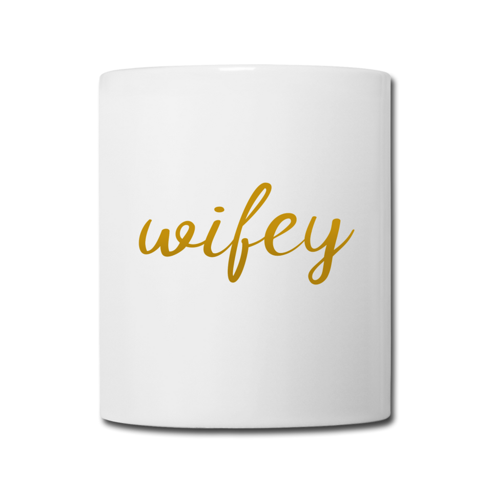 Valentines Gift Hubby Wifey Anniversary Coffee/Tea Mug - white