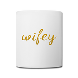 Valentines Gift Hubby Wifey Anniversary Coffee/Tea Mug - white