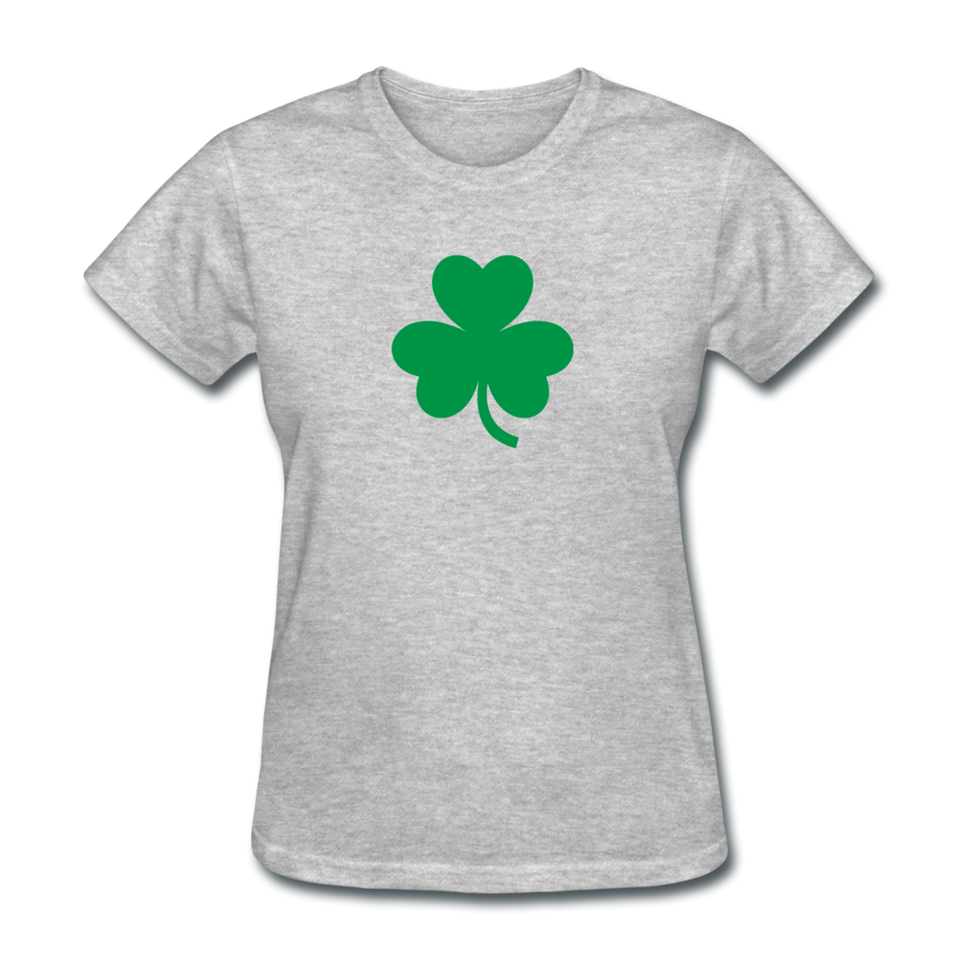 St Patricks Day T-shirt Irish Shamrock Lucky Women's Drinking Drunk Tee - heather gray