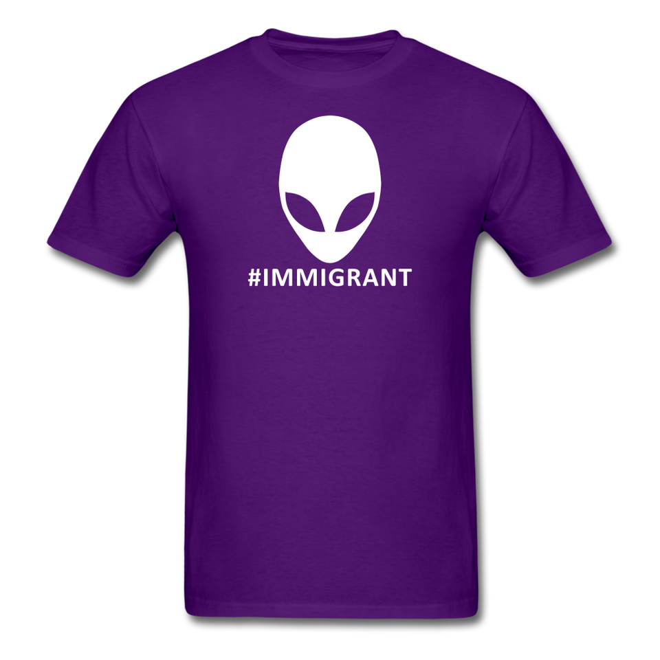 Funny Alienware Immigrant Men's T-Shirt - purple