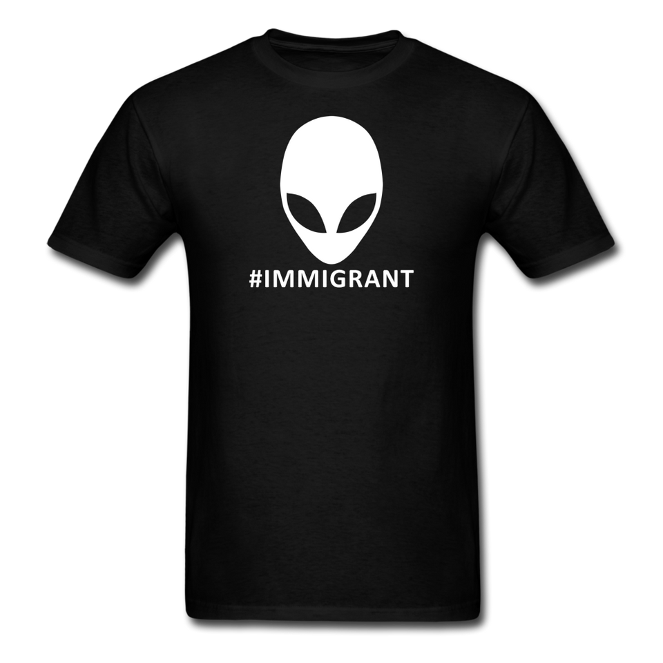 Funny Alienware Immigrant Men's T-Shirt - black