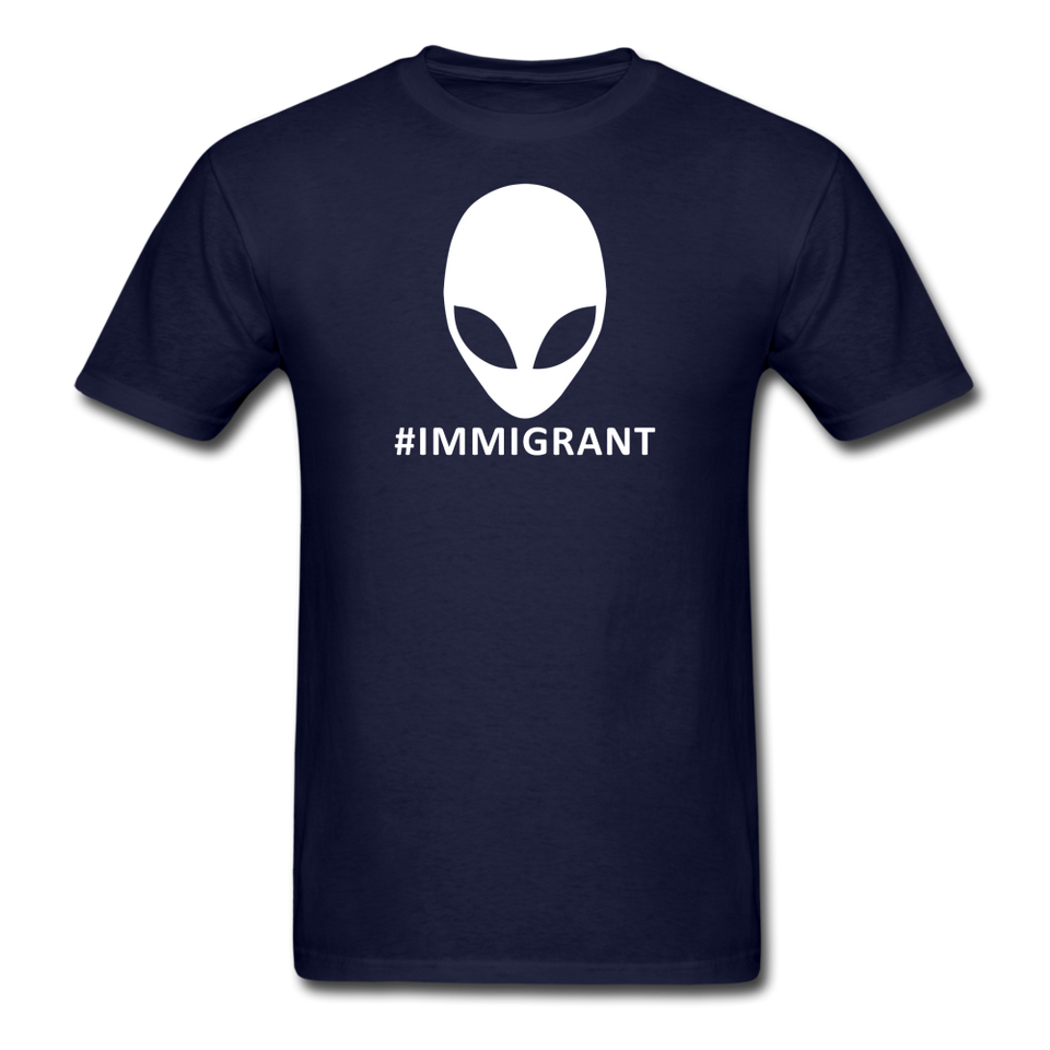 Funny Alienware Immigrant Men's T-Shirt - navy