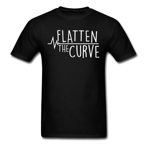 Flatten The Curve Quarantine Social Distancing Funny Gift T-shirt Size S-6XL - black