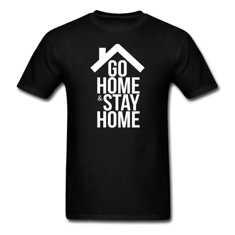 Self-Quarantine GoHome StayHome Social Distancing Funny T shirt Gift Size S-6XL - black