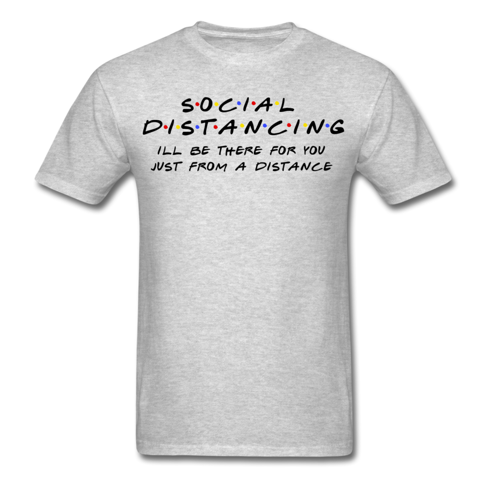 Social Distancing and Self-Quarantine T shirt - heather gray
