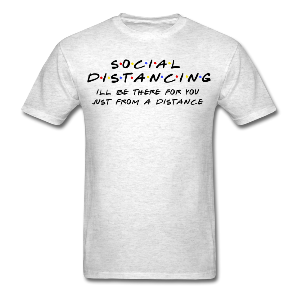 Social Distancing and Self-Quarantine T shirt - light heather gray