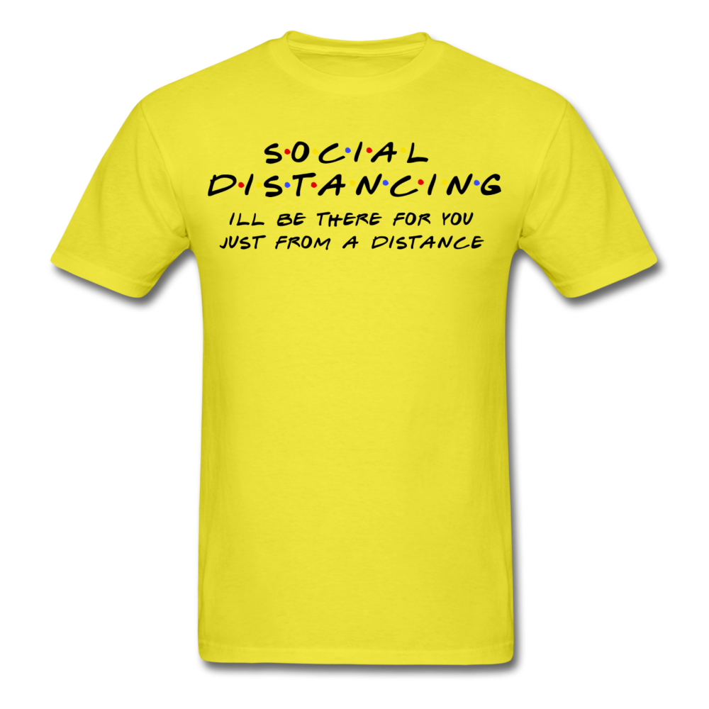Social Distancing and Self-Quarantine T shirt - yellow
