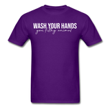 WASH YOUR HANDS Social Distancing and Self-Quarantine T shirt Gift Size S-6XL - purple