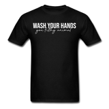 WASH YOUR HANDS Social Distancing and Self-Quarantine T shirt Gift Size S-6XL - black