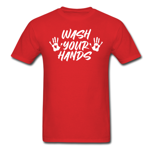 Wash your hands Social Distancing Funny Quarantine T shirt Gift Size S-6XL - red
