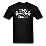 Wash your hands Social Distancing Funny Quarantine T shirt Gift Size S-6XL - black