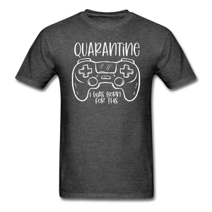 Social Distancing and Self-Quarantine T shirt - heather black