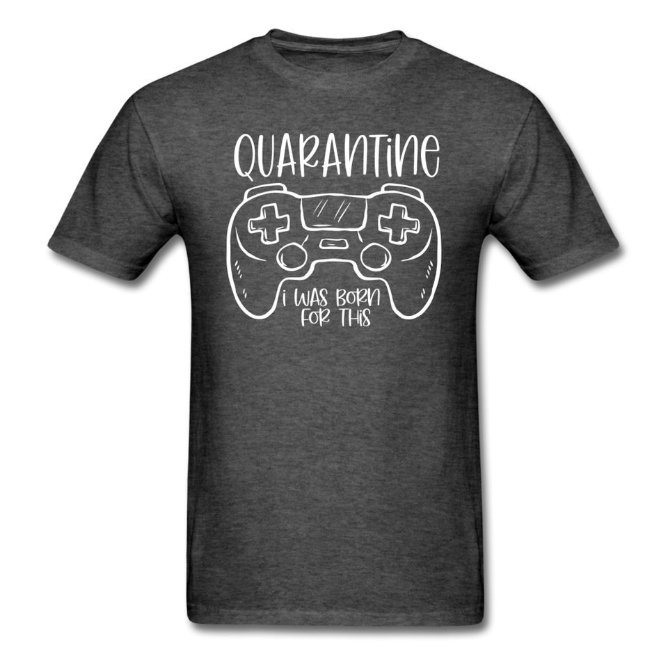 Social Distancing and Self-Quarantine T shirt - heather black