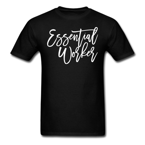 Essential Worker Social Distancing and Self-Quarantine funny t shirt size S-6XL - black