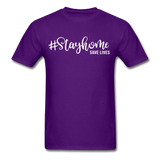 Stay Home Save Lives Social Distancing and Self-Quarantine T shirt Gift S-6XL - purple