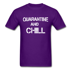 quarantine & chill social distancing and expert Distance t shirt unisex funny - purple