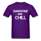 quarantine & chill social distancing and expert Distance t shirt unisex funny - purple