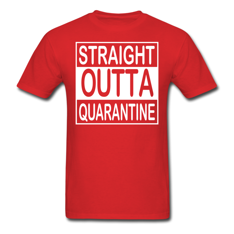 STRAIGHT OUTTA QUARANTINE TOILET PAPER T-Shirt Free Shipping Size S-6XL - red