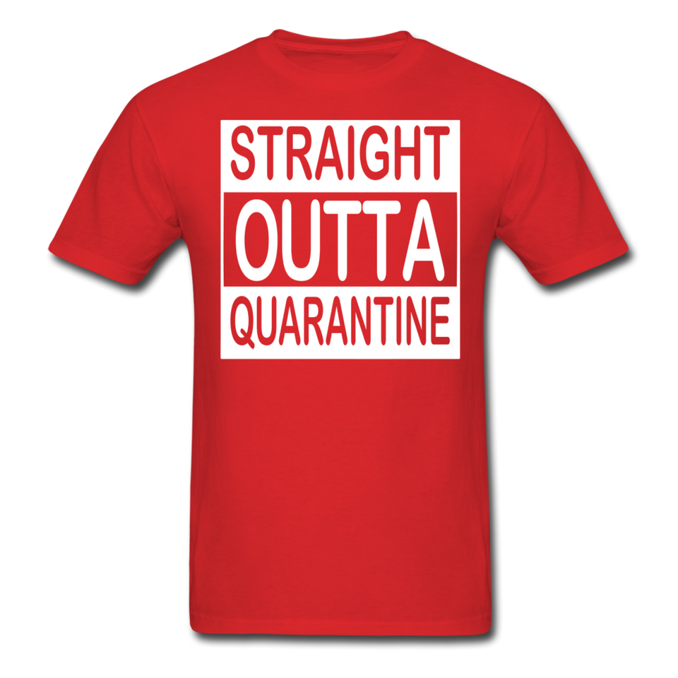 STRAIGHT OUTTA QUARANTINE TOILET PAPER T-Shirt Free Shipping Size S-6XL - red