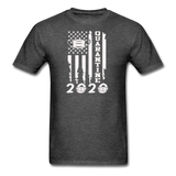 COVID Social Distancing and Self-Quarantine United States Flag T shirt - heather black