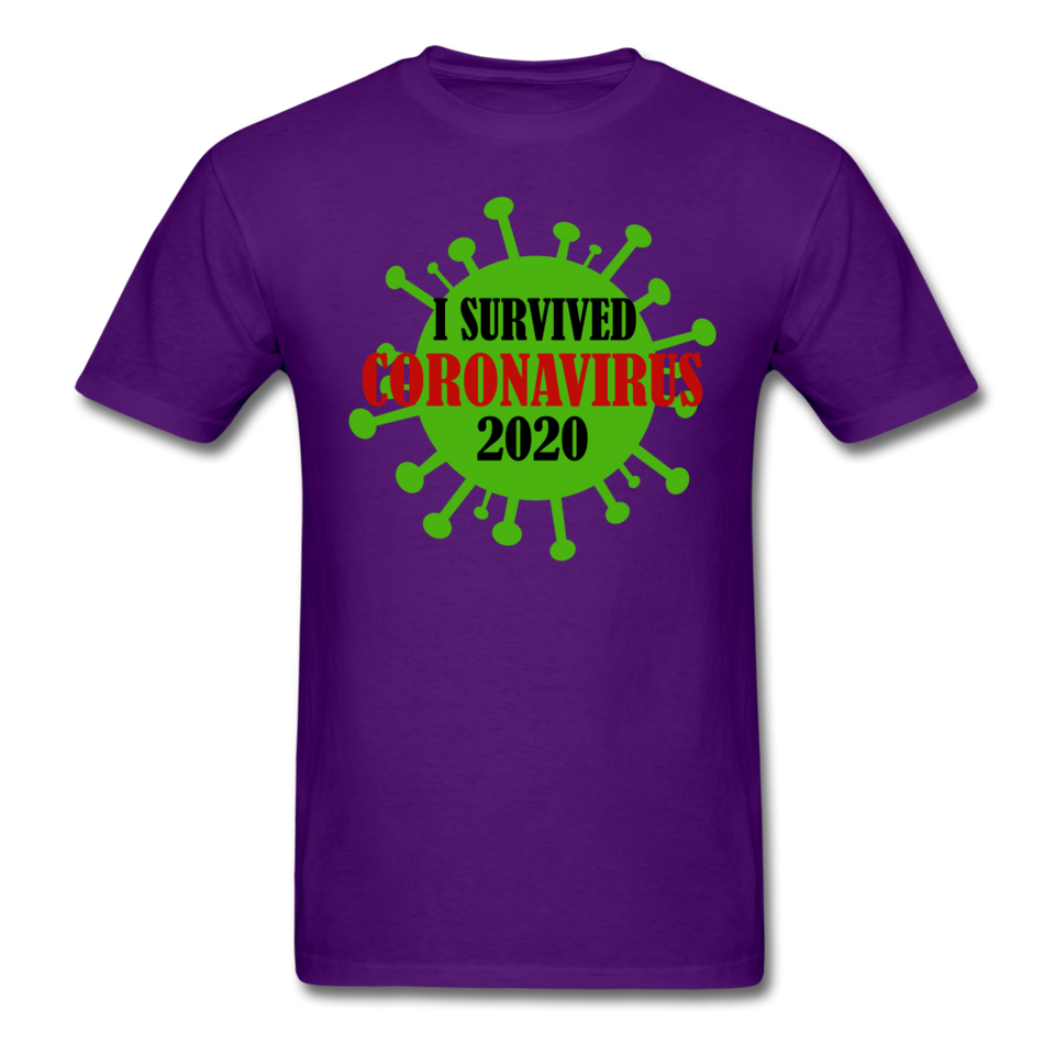 Virus Free I Survived 2020 virus Quarantine Tshirt Covid Coron Virus shirt - purple