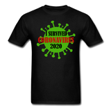 Virus Free I Survived 2020 virus Quarantine Tshirt Covid Coron Virus shirt - black