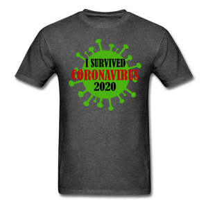 Virus Free I Survived 2020 virus Quarantine Tshirt Covid Coron Virus shirt - heather black